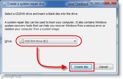 Windows 7: créer un disque de réparation système