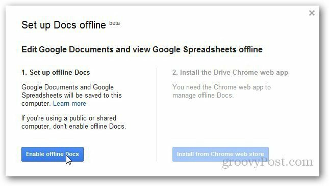 Google Docs hors ligne 1