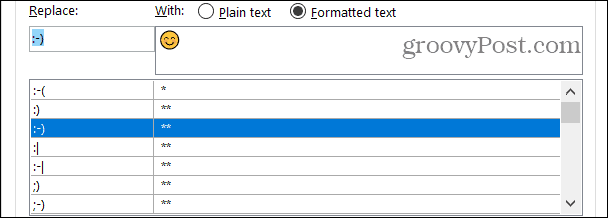 Remplacements de texte formaté dans Word sous Windows