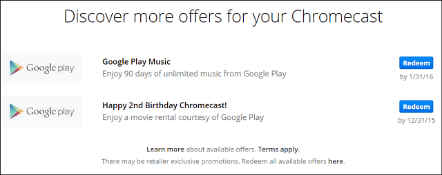 Les propriétaires de Google Chromecast obtiennent une location de film gratuite pour son deuxième anniversaire