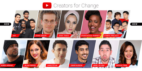 YouTube présente de nouveaux ambassadeurs et ressources Creators for Change.