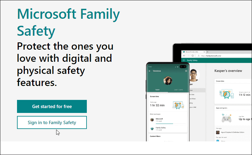 Sécurité familiale Microsoft
