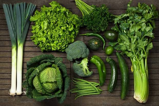 les légumes verts sont riches en glutathion