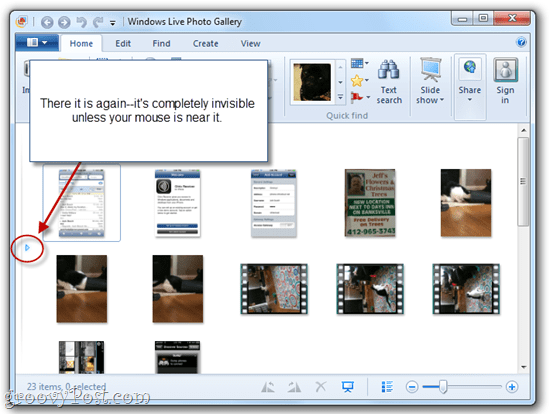 Comment afficher / masquer le volet de navigation dans Windows Live Photo Gallery 2011