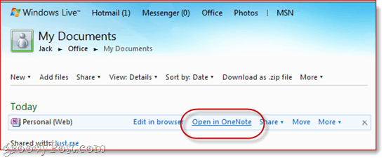 Office Onenote Live Skydrive