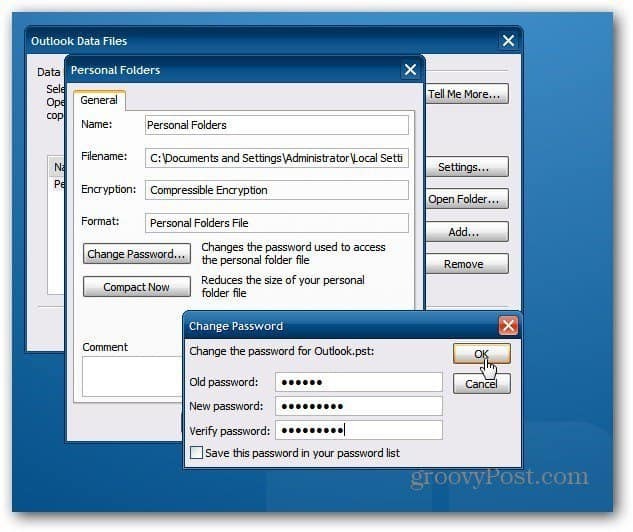 Comment protéger par mot de passe un fichier PST Outlook
