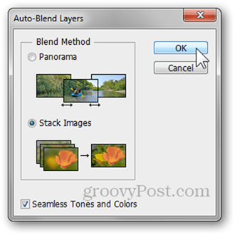 mélange automatique des options de couches tons sans faille couleurs tutoriel de photographie Photoshop
