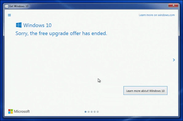 Microsoft recommande aux clients de contacter le support pour les mises à niveau de Windows 10 non terminées avant la date limite