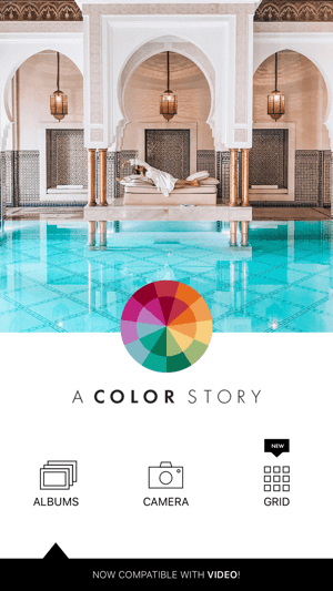 Créez une histoire Instagram A Color Story étape 1 montrant les options de téléchargement.
