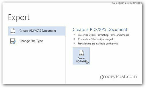 word 2013 enregistrer en pdf créer pdf xps