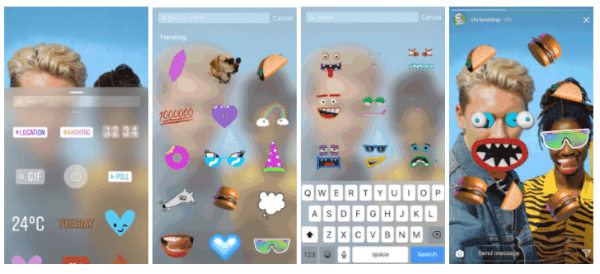 Les utilisateurs d'Instagram peuvent désormais ajouter des autocollants GIF à n'importe quelle photo ou vidéo de leurs histoires Instagram.