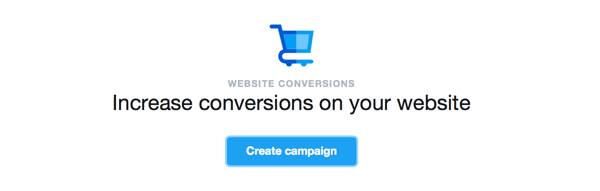 créer une annonce de conversion de site Web Twitter