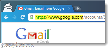 URL de phishing Gmail
