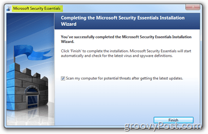 Installation de Microsoft Security Essentials