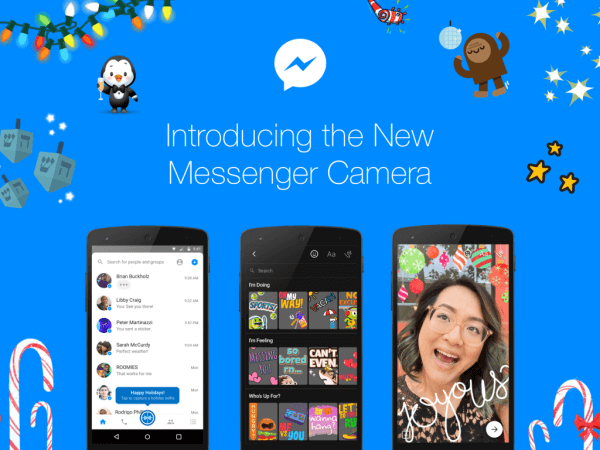 Facebook a annoncé le lancement mondial d'une nouvelle caméra native puissante dans Messenger.