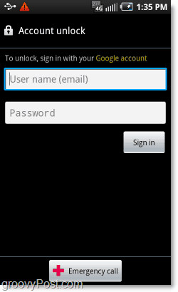déverrouiller le compte à l'aide de Google lorsque vous oubliez votre mot de passe