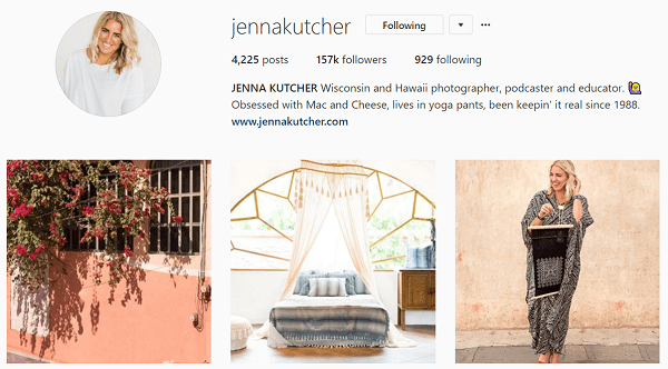 Jenna considère son flux Instagram comme un magazine.