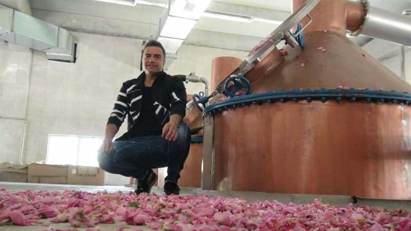 Berdan Mardini a établi une usine d'huile de rose dans sa ville natale de Mard