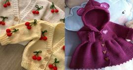 Nouveaux modèles de cardigan tricoté pour bébé 2023! Les plus beaux modèles de cardigans! Différents modèles de cardigan bébé