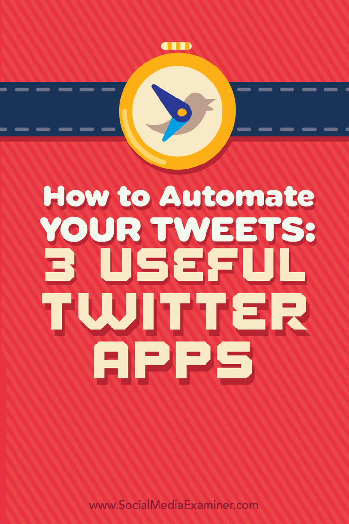 Comment automatiser vos tweets: 3 applications Twitter utiles: Social Media Examiner