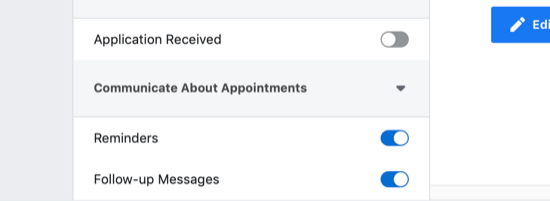 Options de réponse automatisée de Facebook pour les rendez-vous