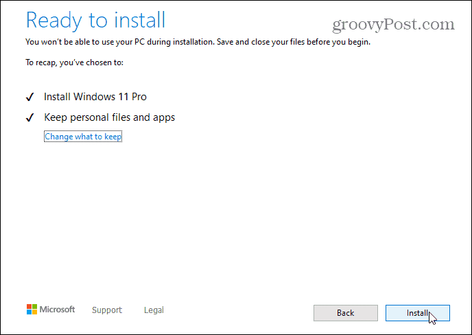 Prêt à installer Windows 11