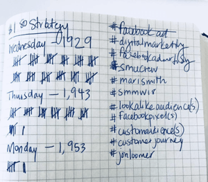 Comment développer stratégiquement votre Instagram suivant, exemple de suivi quotidien avec des hashtags de la stratégie 1,80 $