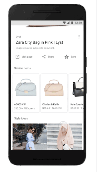 Google a introduit deux nouvelles fonctionnalités, des idées de style et des articles similaires, dans l'application Google pour Android et sur le Web mobile pour les recherches d'images de mode.