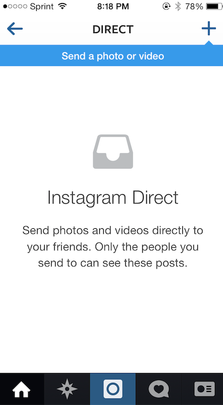 fonctionnalité directe instagram