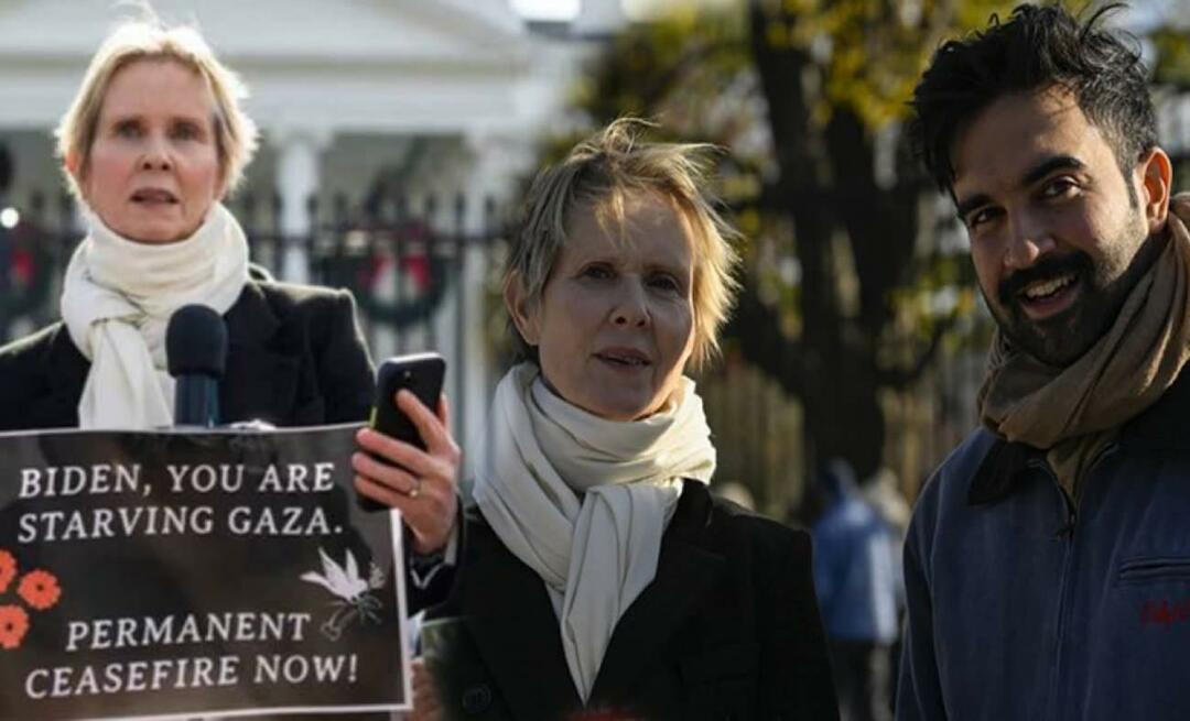 L'actrice américaine Cyntia Nixon a pris la parole pour les Palestiniens devant la Maison Blanche !