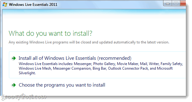 installer Windows Live Essentials