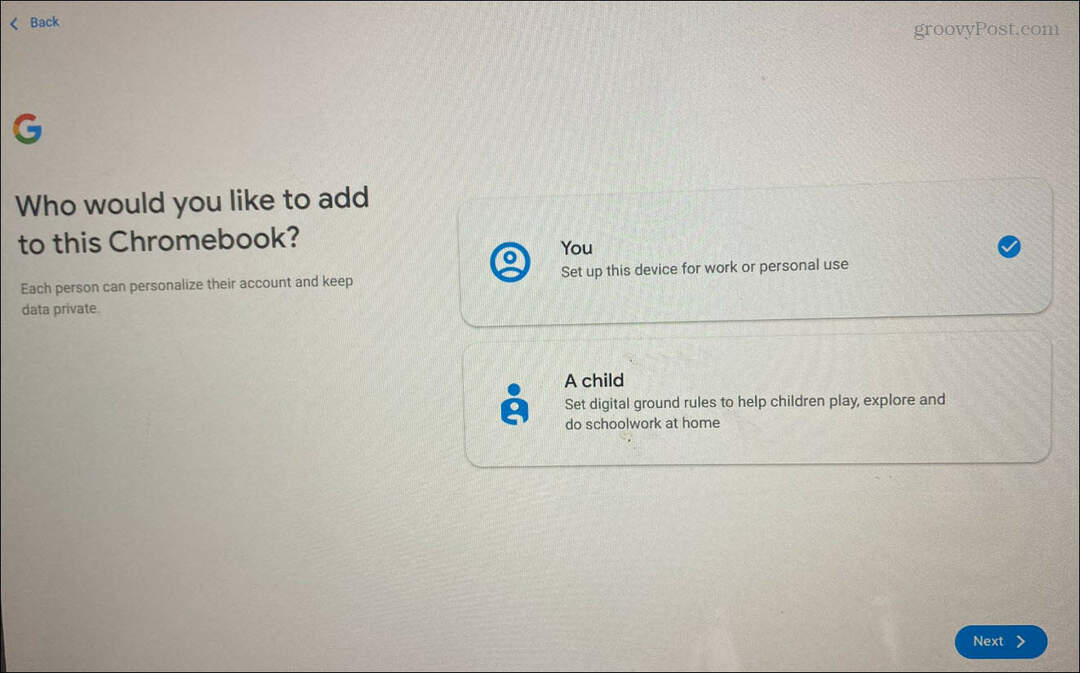 Ajouter un utilisateur sur Chromebook