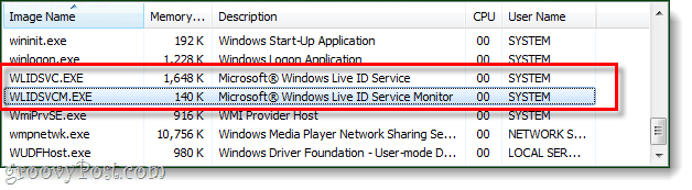 Services Windows wlidsvc.exe wlidsvcm.exe