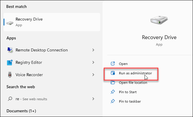 exécuter en tant qu'administrateur windows 11