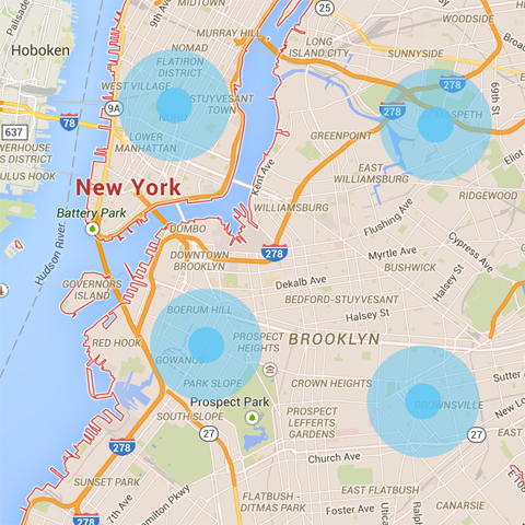repères cartographiés à new york