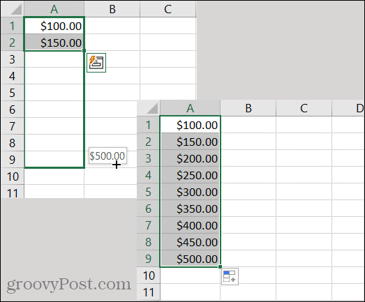 Modèle de devise de saisie automatique Excel