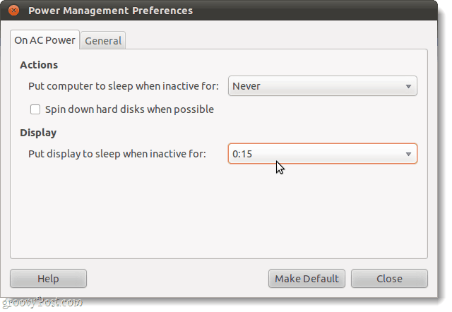 Mettez l'écran en veille, gestion de l'alimentation Ubuntu