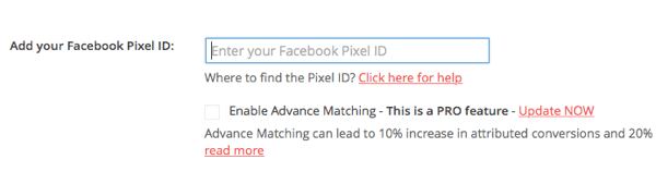Collez votre identifiant de pixel de Facebook dans le plugin PixelYourSite.