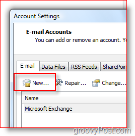 Créer un nouveau compte de messagerie dans Outlook 2007