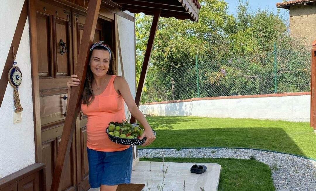 Burcu Kara a récolté ses propres récoltes dans sa maison de village avec ses mains !