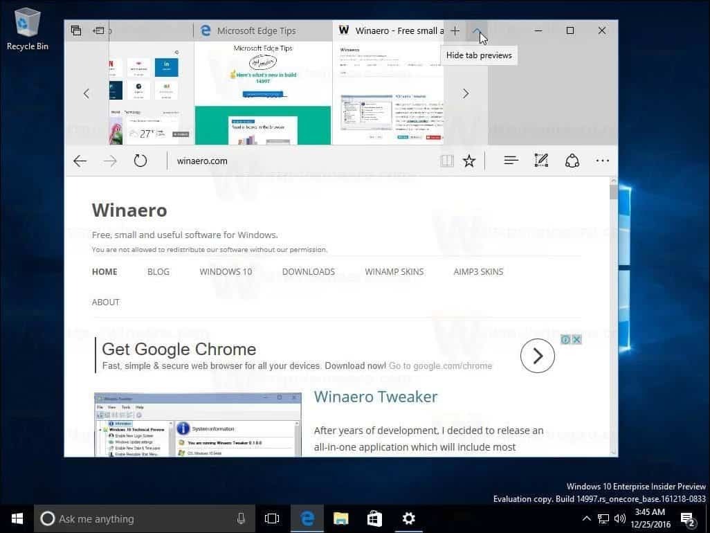 La mise à jour Windows 10 Creators Build 14997 révèle la prise en charge de Blue Light et plus