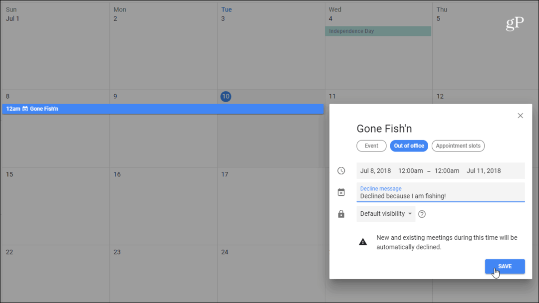 Comment utiliser le mode Absent du bureau avec Google Agenda