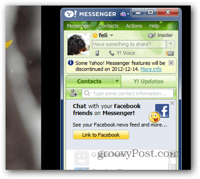 Yahoo! Arrêt de l'interopérabilité de Windows Live avec Messenger, chat public et bien plus