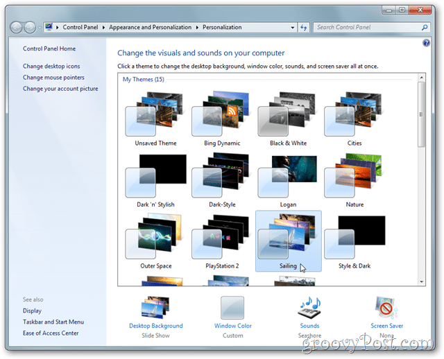 Bibliothèque de thèmes Windows 7