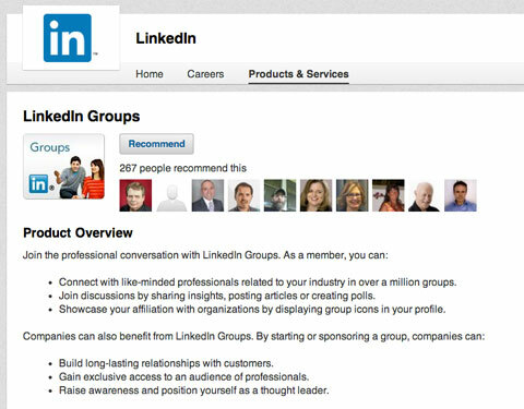 fonctionnalité des groupes LinkedIn