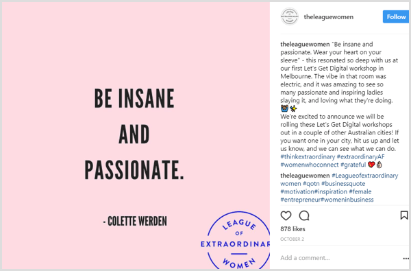 Exemple de citation de publication Instagram