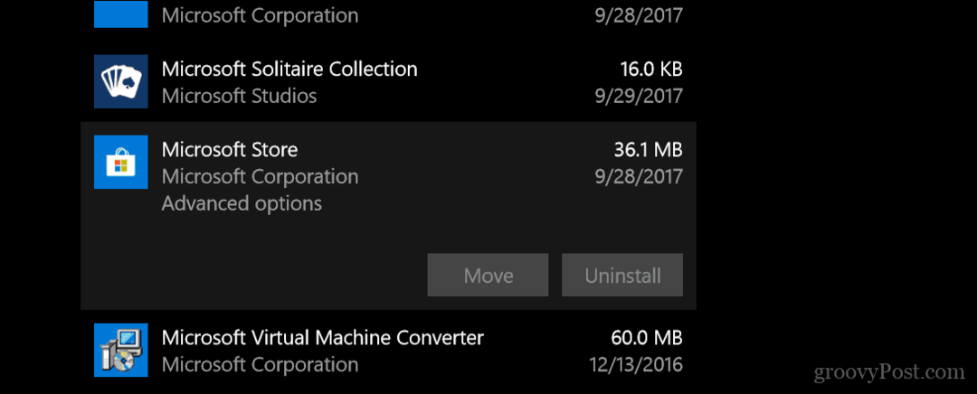 Comment réinitialiser les applications et fonctionnalités du Windows Store