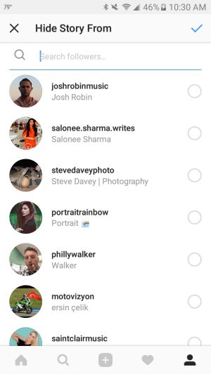 Vous pouvez empêcher des abonnés Instagram spécifiques de voir vos histoires.