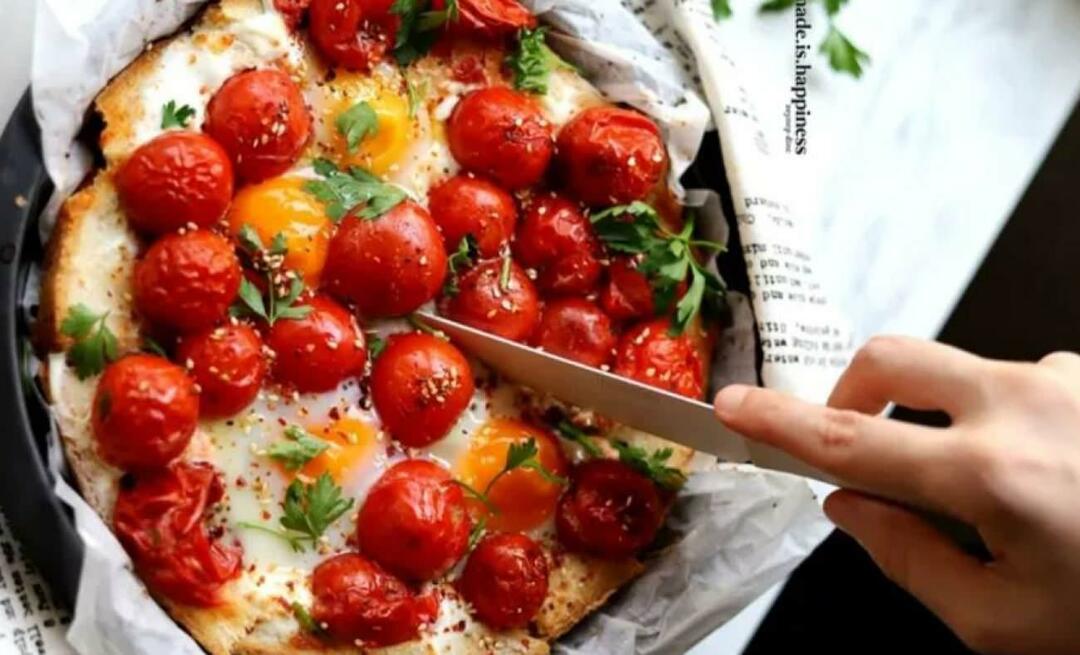 Comment faire une galette de pain au fromage, aux œufs et à la tomate pour le petit-déjeuner? 