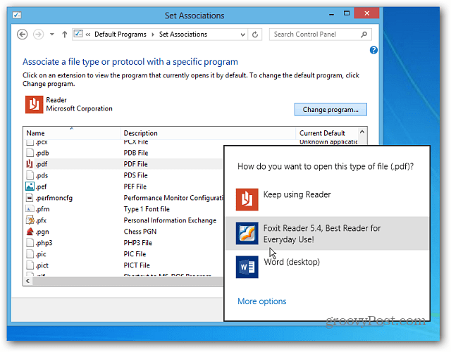 Ouvrir des PDF et des photos dans les programmes de bureau Windows 8